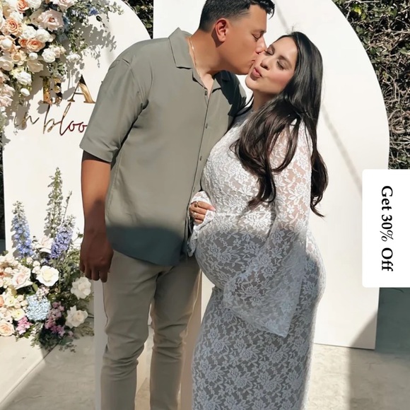 Anyuta Couture white lace maternity dress - Picture 2 of 5